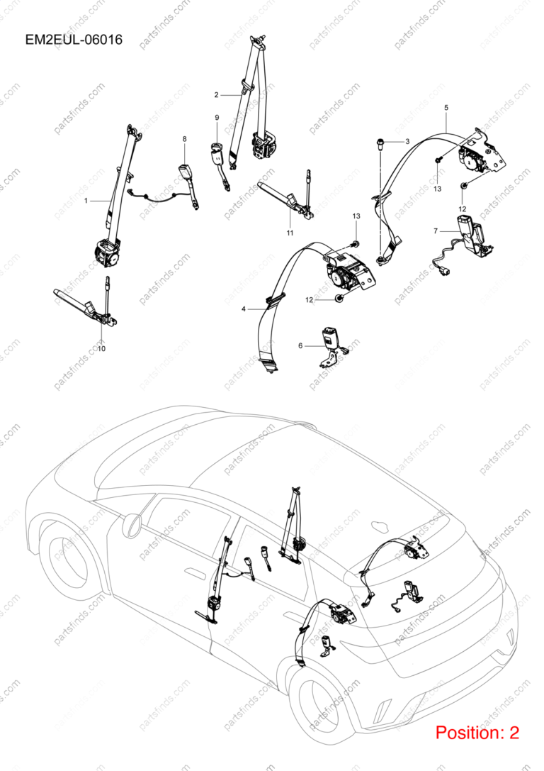 14298454-00|1429845400 | Seat belt | BYD parts | EM2EU-5811020B | EM2EU5811020B | Dolphin EV | PartsFinds