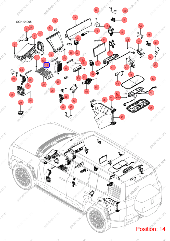 14308341-00|1430834100 | Multimedia computer | BYD parts | SGHA-7924200 | SGHA7924200 | YANGWANG U8 | YANGWANG U8 PHEV | YANGWANG U8 HYBRID | PartsFinds