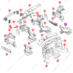 14311467-00|1431146700 | Longitudinal beam bracket | BYD parts | EM2E-5301419/77 | EM2E530141977 | Atto3 PLUS EV | Yuan PLUS EV | Dolphin EV | PartsFinds