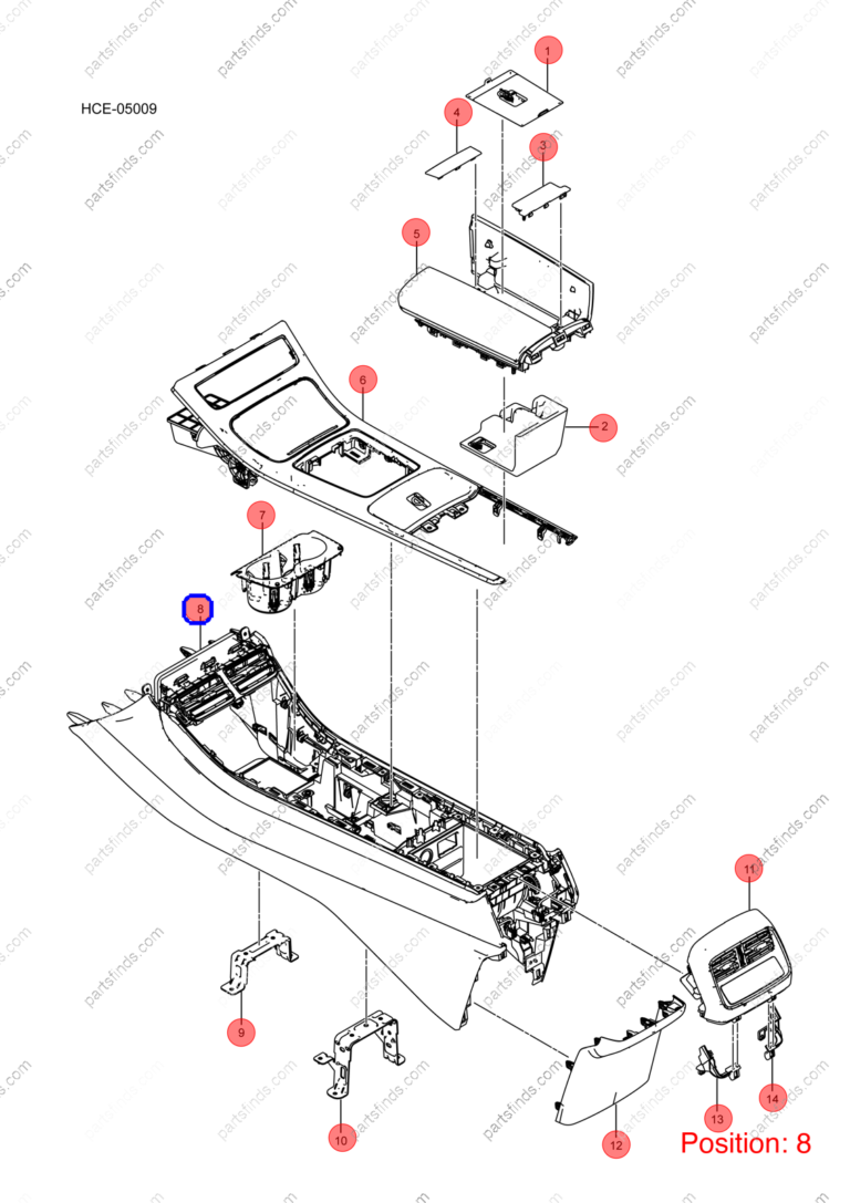 14317067-00|1431706700 | Armrest box | BYD parts | HCEN-5305100-00ZM | HCEN530510000ZM | Han EV | PartsFinds