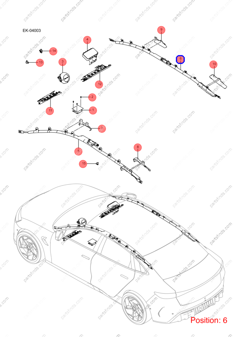 14335430-00|1433543000 | Side air curtain | BYD parts | EKEB-5820800 | EKEB5820800 | Seal EV | PartsFinds