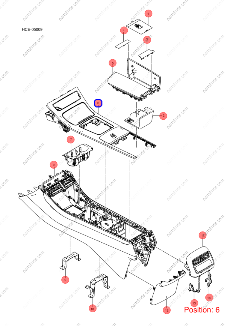14337831-00|1433783100 | Armrest box trim panel | BYD parts | HCHN-5305040A-001K | HCHN5305040A001K | Han EV | PartsFinds