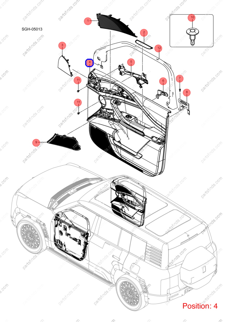14411186-00|1441118600 | Door panel | BYD parts | SGHA-6102002-00ZAW | SGHA610200200ZAW | YANGWANG U8 | YANGWANG U8 PHEV | YANGWANG U8 HYBRID | PartsFinds
