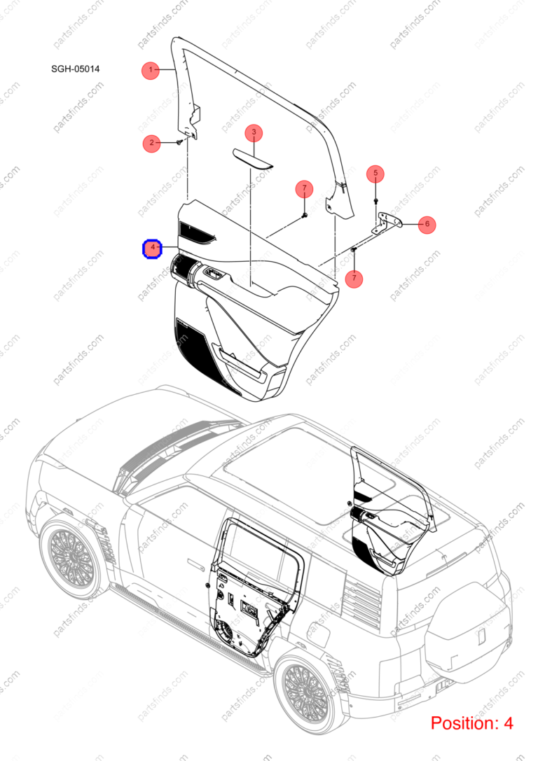 14411203-00|1441120300 | Door panel | BYD parts | SGHA-6202002-00ZAW | SGHA620200200ZAW | YANGWANG U8 | YANGWANG U8 PHEV | YANGWANG U8 HYBRID | PartsFinds