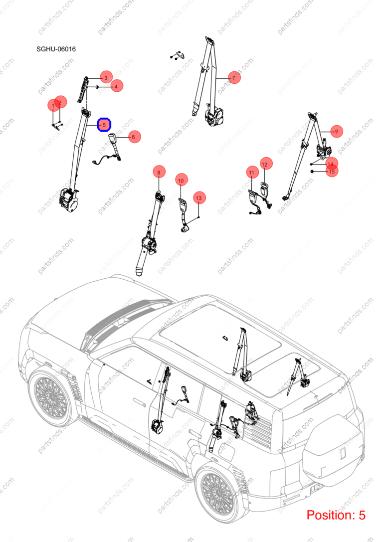 14411246-00|1441124600 | Seat belt | BYD parts | SGH-5811010-00BH | SGH581101000BH | YANGWANG U8 | YANGWANG U8 PHEV | YANGWANG U8 HYBRID | PartsFinds
