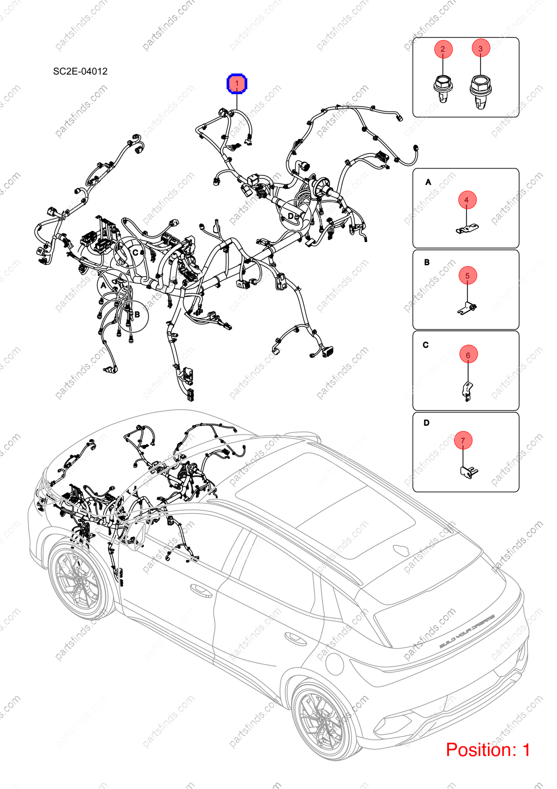 14464527-00|1446452700 | Engine wiring harness | BYD parts | SC2E-4011100CZ-D2 | SC2E4011100CZD2 | Atto3 PLUS EV | Yuan PLUS EV | PartsFinds 14464527-00|1446452700 | Engine wiring harness | BYD parts | SC2E-4011100CZ-D2 | SC2E4011100CZD2 | Atto3 PLUS EV | Yuan PLUS EV | PartsFinds