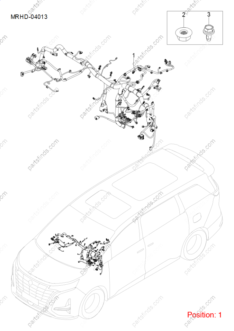 14475273-00|1447527300 | Instrument panel wiring harness | BYD parts | MRHD-4003100A | MRHD4003100A | DENZA D9 DM-i | DENZA D9 PHEV | DENZA D9 Hybrid | PartsFinds