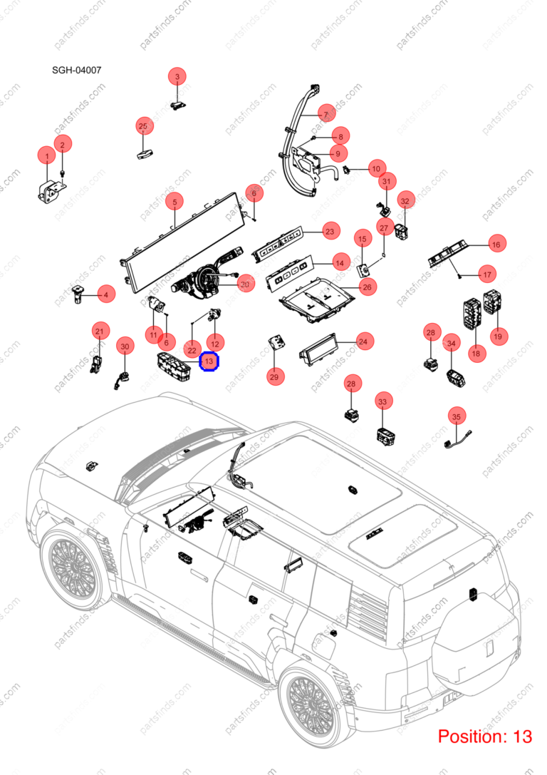 14599024-00|1459902400 | Power Window Control Switch | BYD parts | SGHA-3746500A-00HCN | SGHA3746500A00HCN | YANGWANG U8 | YANGWANG U8 PHEV | YANGWANG U8 HYBRID | PartsFinds