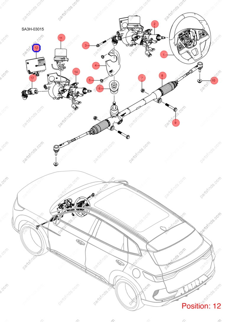 14613622-00|1461362200 | Steering gear computer | BYD parts | SA3HA-3414300D | SA3HA3414300D | Song PLUS EV | Song PLUS DM-i | PartsFinds