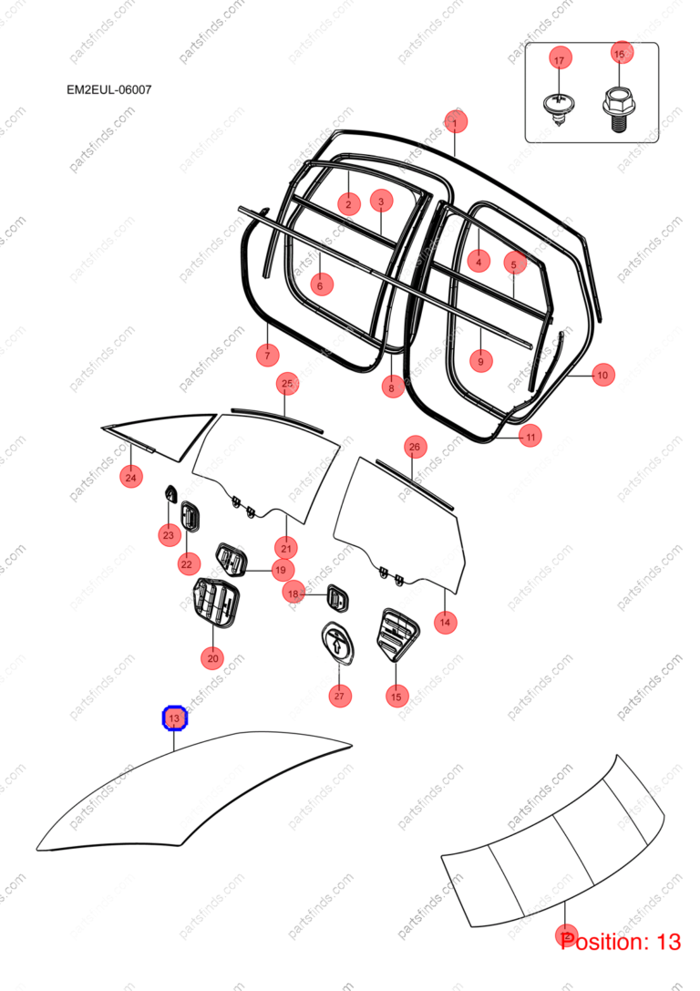 14739941-00|1473994100 | Windshield | BYD parts | EM2E-5206010J | EM2E5206010J | Dolphin EV | PartsFinds