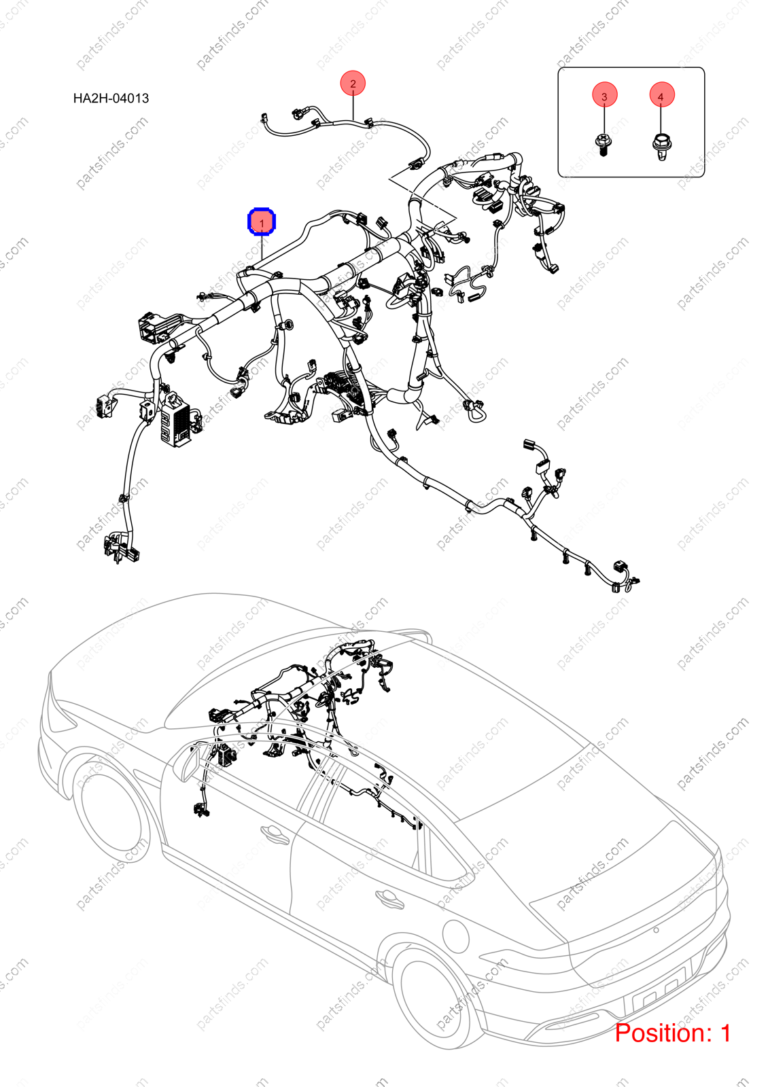 14741172-00|1474117200 | Instrument panel wiring harness | BYD parts | HA2HZ-4003100B-D1 | HA2HZ4003100BD1 | Qin PLUS DM-i | PartsFinds
