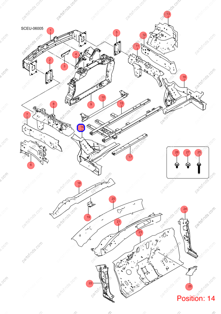 14805201-00|1480520100 | Longitudinal beam bracket | BYD parts | SCEG-5301410/70 | SCEG530141070 | Atto3 PRO EV | Yuan PRO EV | PartsFinds