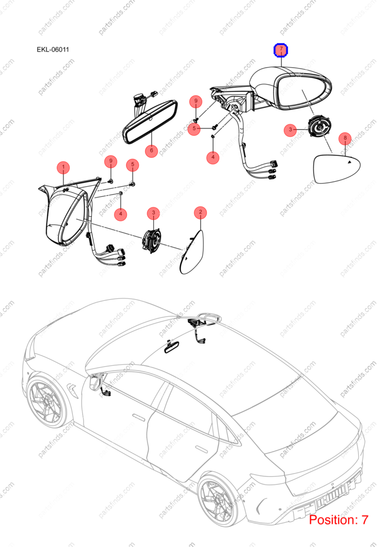 14911726-00|1491172600 | Reverse mirror assembly | BYD parts | EKEB-8202109E | EKEB8202109E | Seal EV | PartsFinds