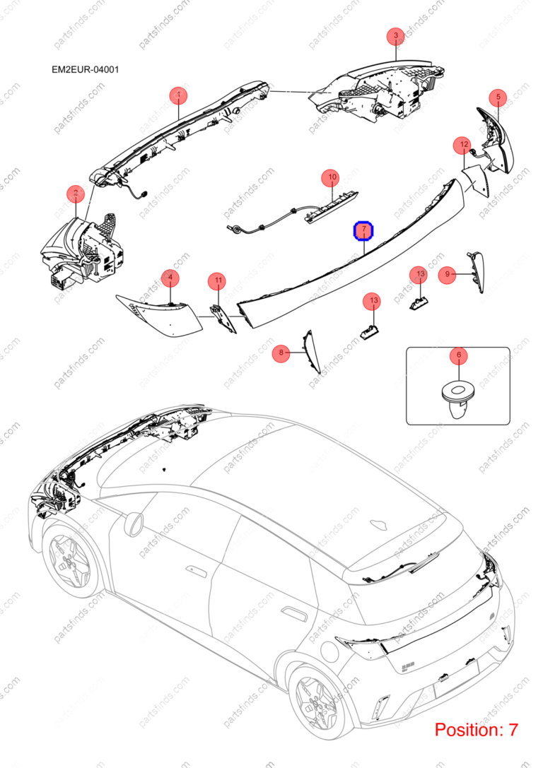 14932363-00|1493236300 | Taillight | BYD parts | EM2EYA-4107300 | EM2EYA4107300 | Dolphin EV | PartsFinds