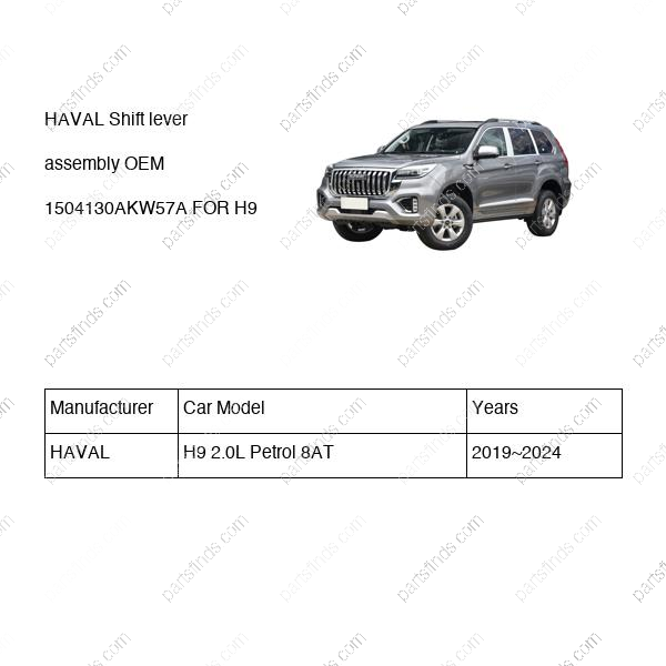1504130AKW57A|1504130AKW57A | Shift lever assembly | HAVAL parts | | | H9 2.0L Petrol 8AT | PartsFinds
