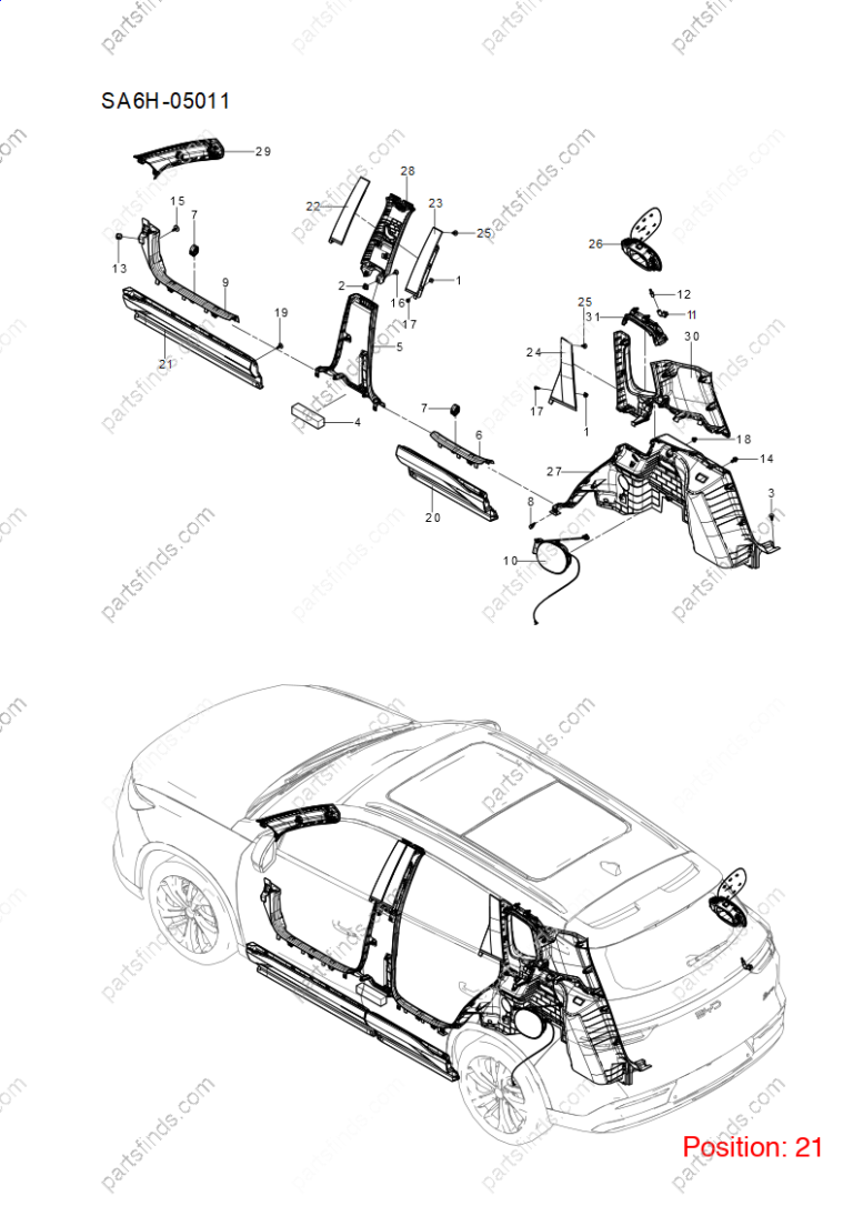 15147789-00|1514778900 | Door Sill Cover | BYD parts | SA6HA-5402840 | SA6HA5402840 | Song PRO DM-i | PartsFinds