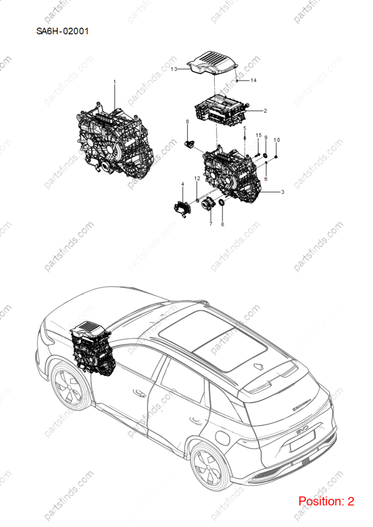 15238004-00|1523800400 | Electric motor electronic device | BYD parts | SA6HB-2142700 | SA6HB2142700 | Song PRO DM-i | PartsFinds