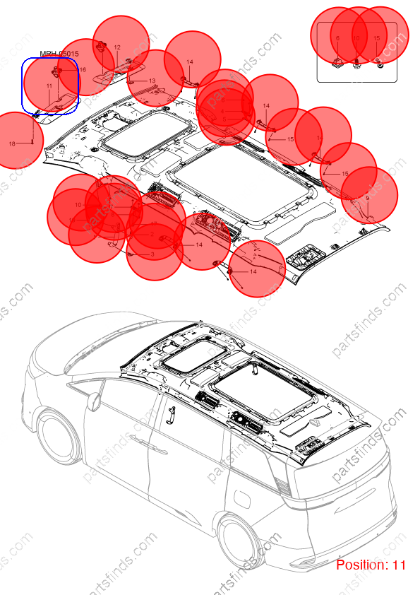 15248159-00|1524815900 | Sun visor | BYD parts | MRHB-8204010-00YAY | MRHB820401000YAY | DENZA D9 EV | DENZA D9 DM-i | DENZA D9 PHEV | PartsFinds