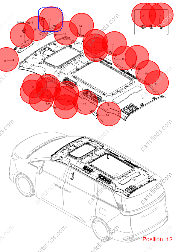 15248161-00|1524816100 | Sun visor | BYD parts | MRHB-8204020-00YAY | MRHB820402000YAY | DENZA D9 EV | DENZA D9 DM-i | DENZA D9 PHEV | PartsFinds