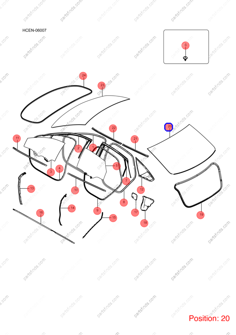 15366487-00|1536648700 | Windshield | BYD parts | HC-5206020D | HC5206020D | Han EV | PartsFinds