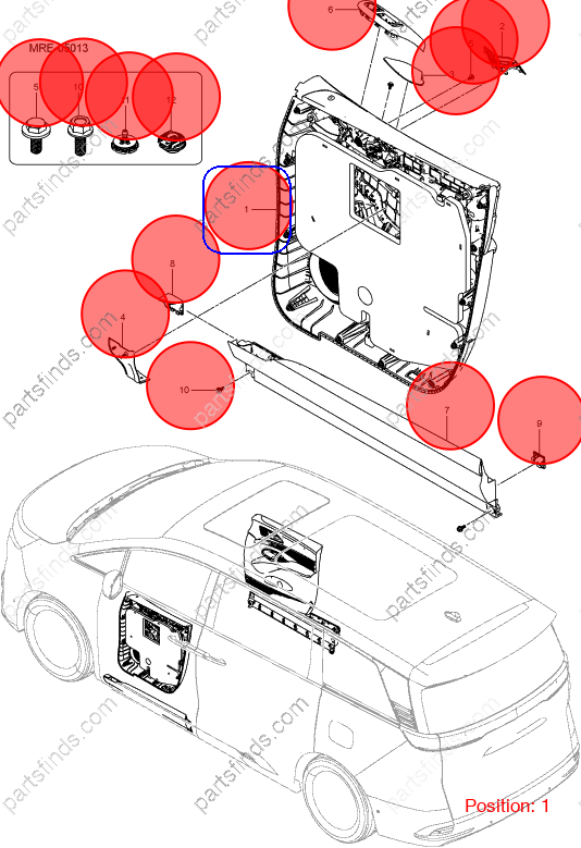 15442430-00|1544243000 | Door panel | BYD parts | MRHF-6102100-00ZAA | MRHF610210000ZAA | DENZA D9 EV | DENZA D9 DM-i | DENZA D9 PHEV | PartsFinds