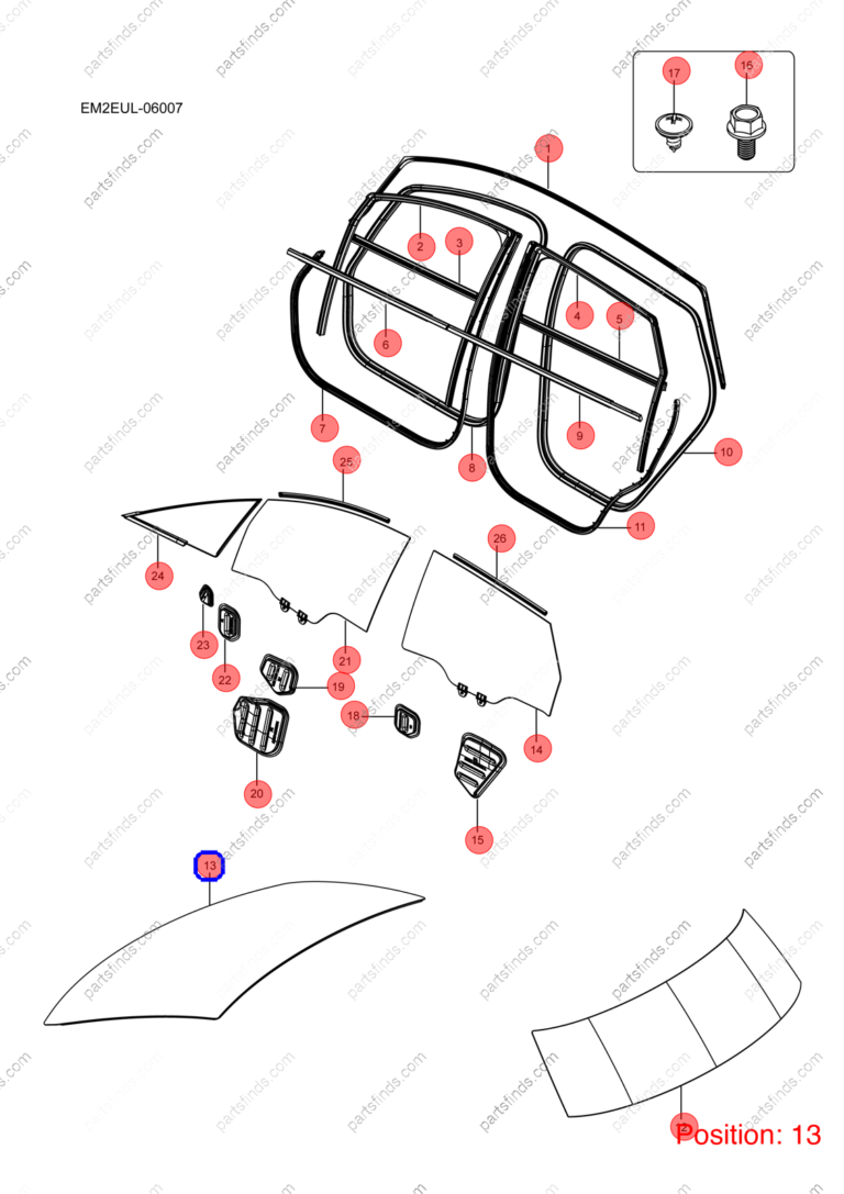 15481631-00|1548163100 | Windshield | BYD parts | EM2EAY-5206010 | EM2EAY5206010 | Dolphin EV | PartsFinds