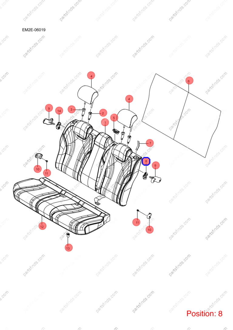 15538131-00|1553813100 | Seat lock mechanism | BYD parts | EM2E-7005670S | EM2E7005670S | Atto3 PLUS EV | Yuan PLUS EV | Dolphin EV | PartsFinds