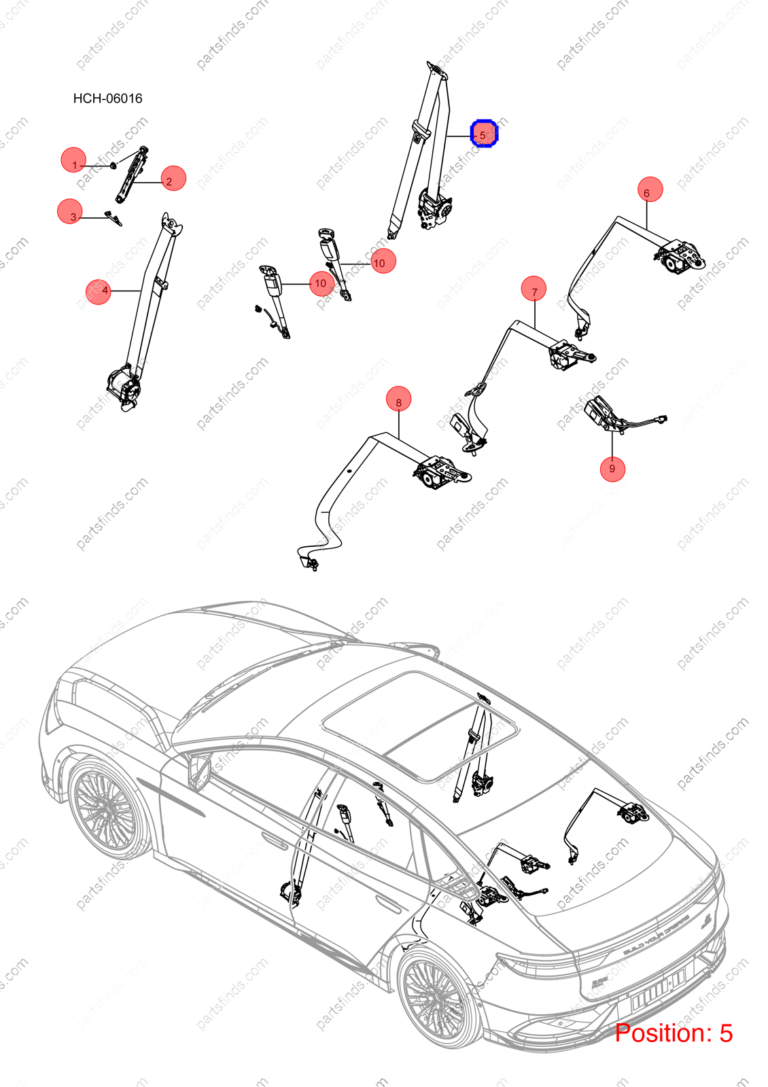 15587454-00|1558745400 | Seat belt | BYD parts | HC-5811020E | HC5811020E | Han EV | PartsFinds