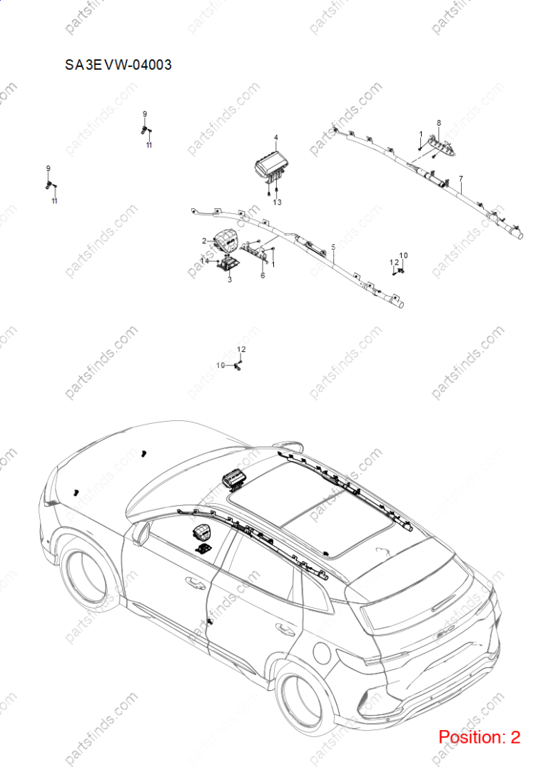 15616649-00|1561664900 | Main airbag | BYD parts | SA3HV-5820100-00ZA7 | SA3HV582010000ZA7 | Song PLUS EV | Song PLUS DM-i | PartsFinds