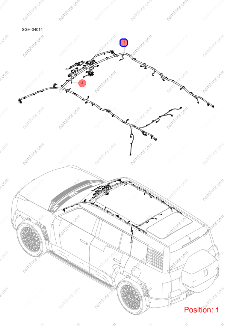 15660297-00|1566029700 | Roof wiring harness | BYD parts | SGHA-4002800C-D1 | SGHA4002800CD1 | YANGWANG U8 | YANGWANG U8 PHEV | YANGWANG U8 HYBRID | PartsFinds