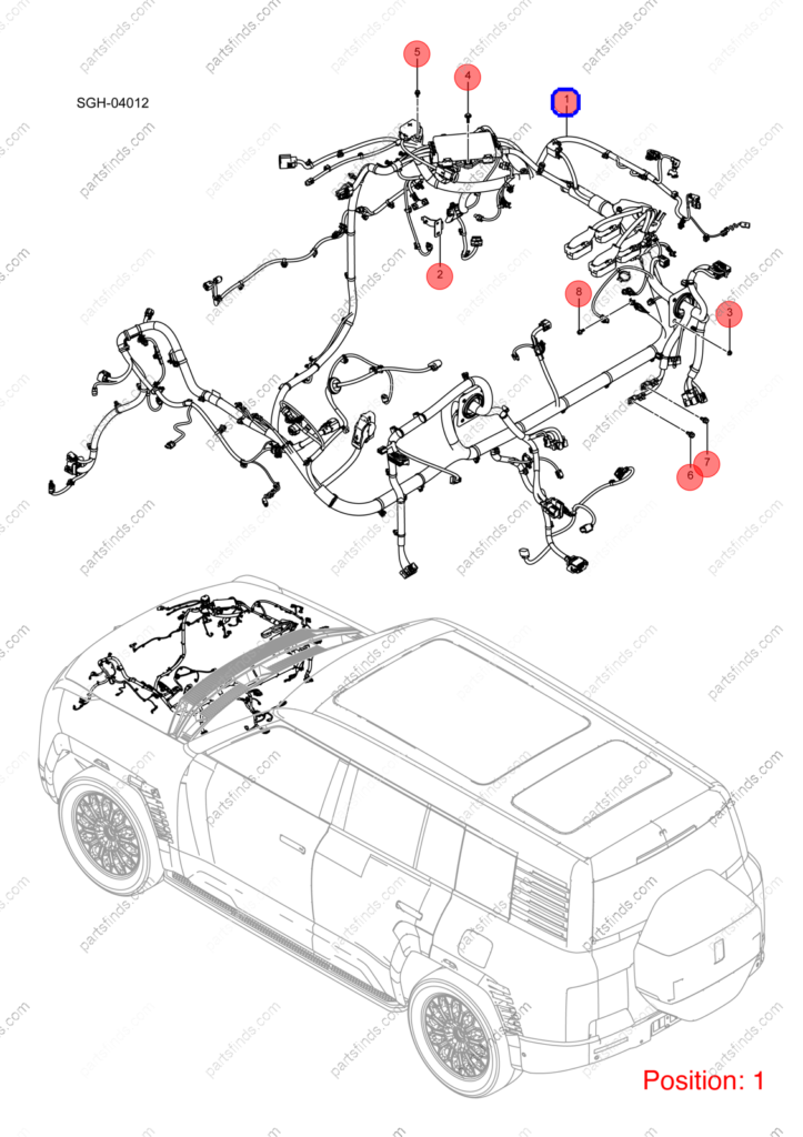 15663621-00|1566362100 | Engine wiring harness | BYD parts | SGHA-4011100C-D1 | SGHA4011100CD1 | YANGWANG U8 | YANGWANG U8 PHEV | YANGWANG U8 HYBRID | PartsFinds