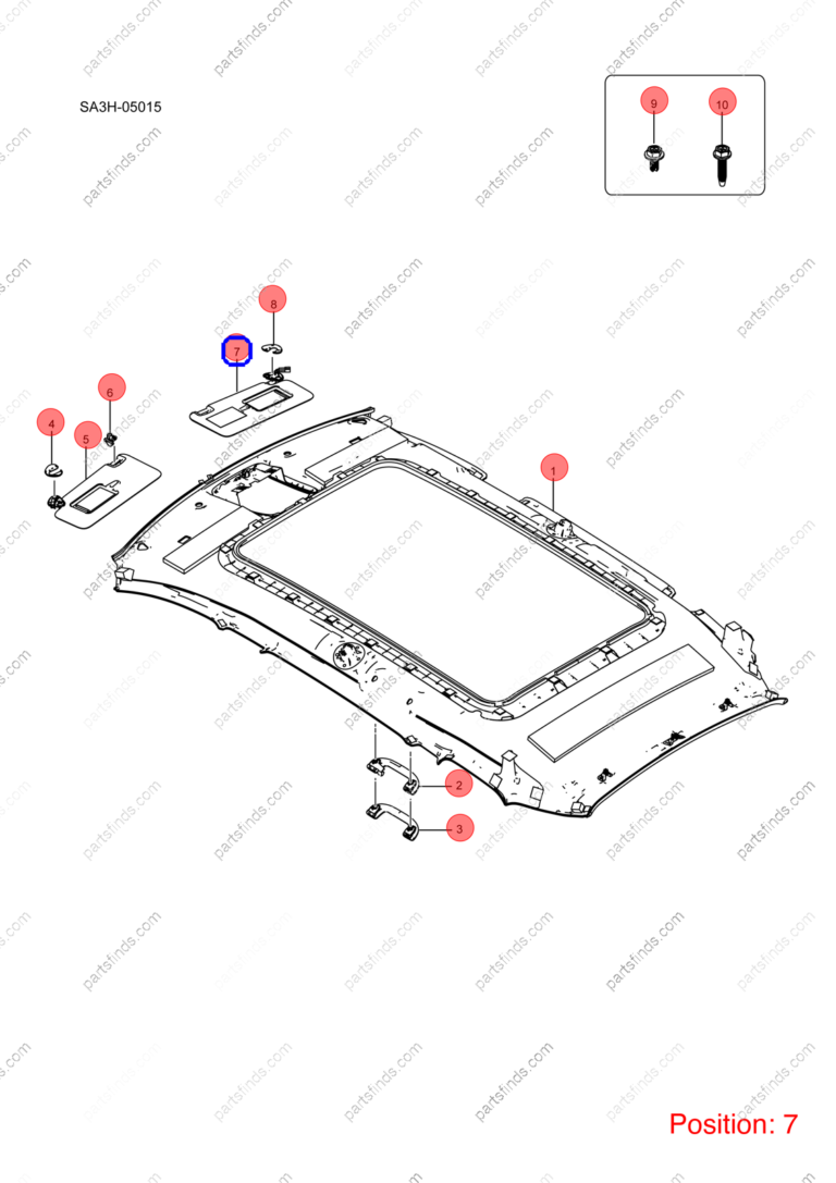 15884232-00|1588423200 | Sun visor | BYD parts | SA2FC-8204020F-00DJ | SA2FC8204020F00DJ | Song PLUS DM-i | PartsFinds