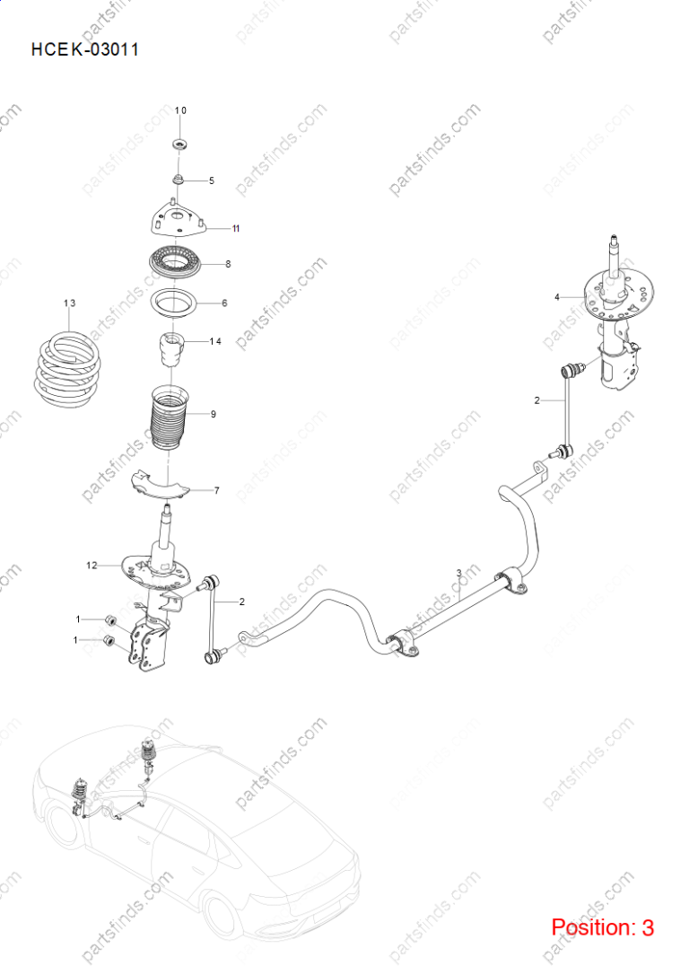 16171955-00|1617195500 | Stabilizer | BYD parts | HCEKC-2906010 | HCEKC2906010 | Han EV | PartsFinds