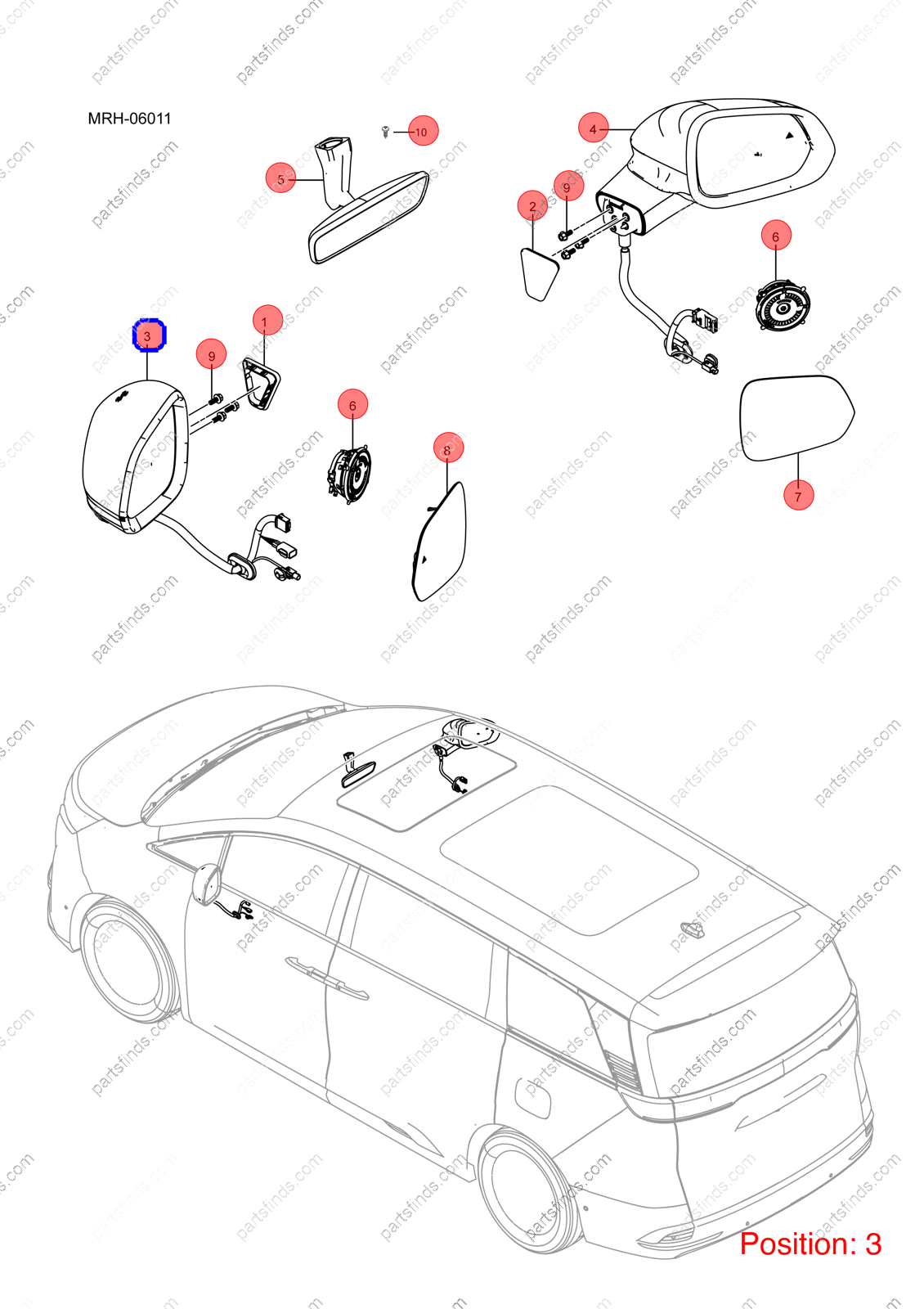 16386972-00|1638697200 | Reverse mirror assembly | BYD parts | MREB-8202100-D1 | MREB8202100D1 | DENZA D9 DM-i | DENZA D9 PHEV | DENZA D9 Hybrid | PartsFinds 16386972-00|1638697200 | Reverse mirror assembly | BYD parts | MREB-8202100-D1 | MREB8202100D1 | DENZA D9 DM-i | DENZA D9 PHEV | DENZA D9 Hybrid | PartsFinds