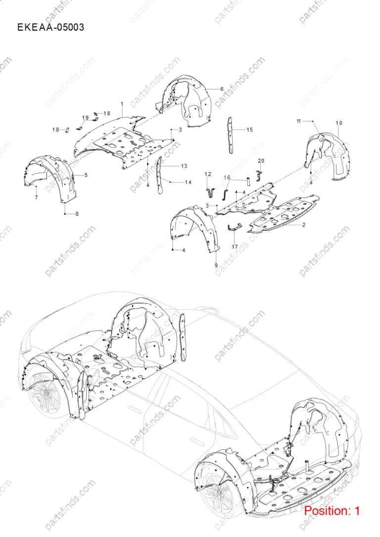 16689100-00|1668910000 | Engine lower guard plate | BYD parts | EKEA-3102310C | EKEA3102310C | Seal EV | PartsFinds