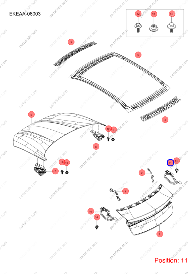 16759108-00|1675910800 | Tailgate hinge | BYD parts | EKEAA-5606119A/77 | EKEAA5606119A77 | Seal EV | PartsFinds