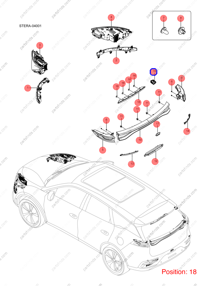 16885648-00|1688564800 | Charging indicator light | BYD parts | ST-4115400A | ST4115400A | Tang EV | PartsFinds