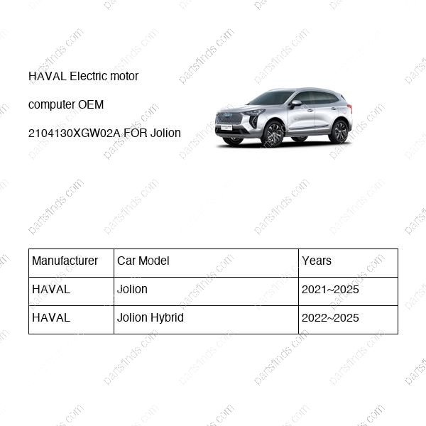 2104130XGW02A|2104130XGW02A | Electric motor computer | HAVAL parts | | | Jolion | Jolion Hybrid | PartsFinds