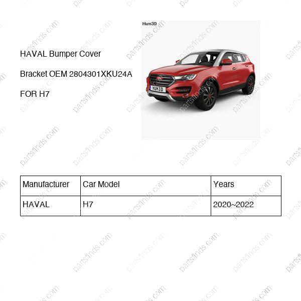 2804301XKU24A|2804301XKU24A | Bumper Cover Bracket | HAVAL parts | | | H7 | PartsFinds