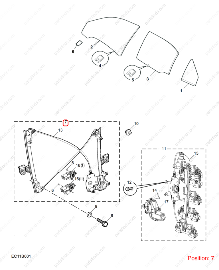 30000270|30000270 | Rear Left Door Window Regulator | MG parts | | | MG6 | MG550 | PartsFinds