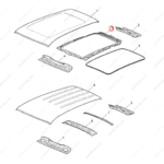 30151651SEPP|30151651SEPP | PANORAMIC SUNROOF REAR SECTION REPAIR KIT | MG parts | | | MG HS | PartsFinds