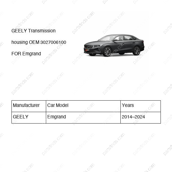 3027006100|3027006100 | Transmission housing | GEELY parts | | | Emgrand | PartsFinds