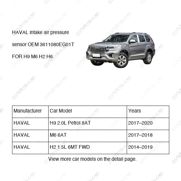 3611080-EG01T|3611080EG01T | Intake air pressure sensor | HAVAL parts | | | H9 2.0L Petrol 8AT | M6 6AT | H2 1.5L 6MT FWD | PartsFinds