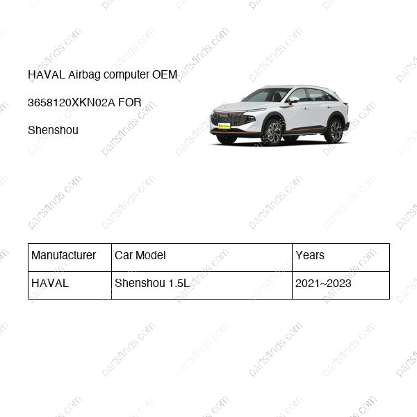 3658120XKN02A|3658120XKN02A | Airbag computer | HAVAL parts | | | Shenshou 1.5L | PartsFinds
