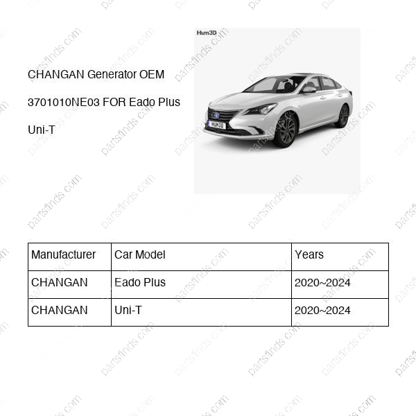 3701010-NE03|3701010NE03 | Generator | CHANGAN parts | NE15T001-1170 | NE15T0011170 | Eado Plus | Uni-T | PartsFinds