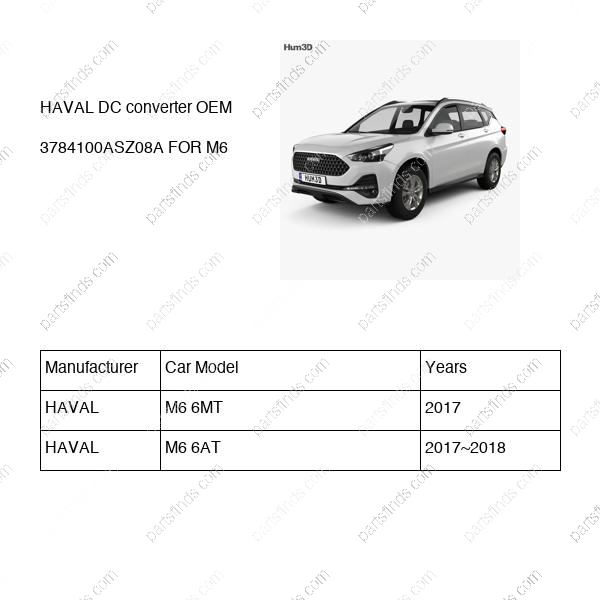 3784100ASZ08A|3784100ASZ08A | DC converter | HAVAL parts | | | M6 6MT | M6 6AT | PartsFinds