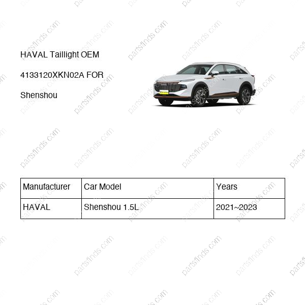 4133120XKN02A|4133120XKN02A | Taillight | HAVAL parts | | | Shenshou 1.5L | PartsFinds