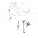 50011705|50011705 | Rear Left Door Window Regulator | MG parts | | | MG350 | MG5 | PartsFinds