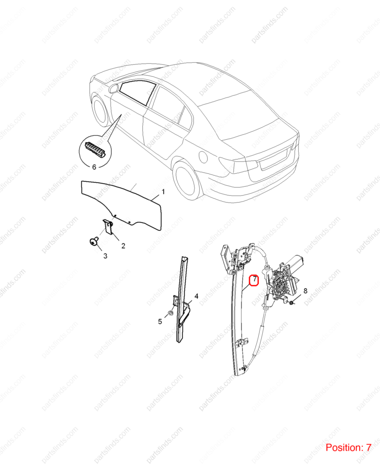 50011728|50011728 | Rear Left Door Window Regulator | MG parts | | | MG350 | MG5 | PartsFinds