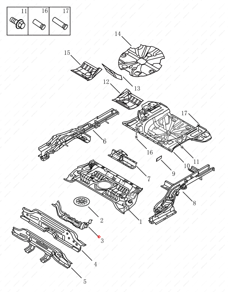 5015073800C15|5015073800C15 | Floor beam | GEELY parts | 6600008297C15 | 6600008297C15 | Coolray | PartsFinds